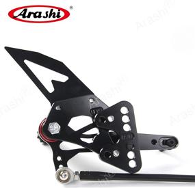 img 1 attached to 🏍️ Arashi(2.0) Adjustable Rearsets for SUZUKI GSXR 1000 2005 2006 - Motorcycle Accessories Foot Pegs Footrests Rear Set GSX-R 1000 GSX-R1000 GSXR1000 - Black