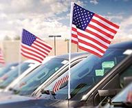 enhance your vehicle's patriotic spirit with usa cloth antenna flag pack of 12: perfect american patriot decor for cars and trucks logo