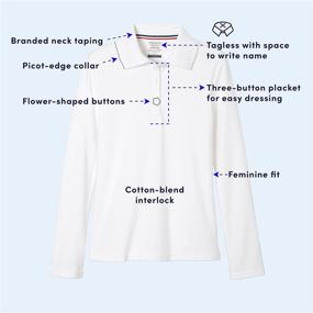 img 3 attached to French Toast Sleeve Collar Interlock Girls' Clothing : Tops, Tees & Blouses