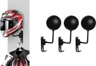 🔧 sleek wall-mounted spherical motorcycle helmet rack with jacket hook (multiple bike helmet mounts) logo