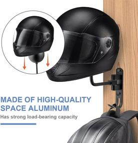 img 3 attached to 🔧 Sleek Wall-Mounted Spherical Motorcycle Helmet Rack with Jacket Hook (Multiple Bike Helmet Mounts)