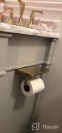 img 1 attached to Matte Black TRUSTMI Toilet Paper Holder With Phone Shelf | Wall Mounted Bathroom Storage & Tissue Dispenser review by Greg Boulden