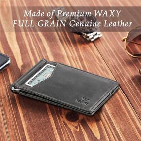 img 3 attached to YBONNE Genuine Leather Blocking Minimalist Men's Accessories in Wallets, Card Cases & Money Organizers