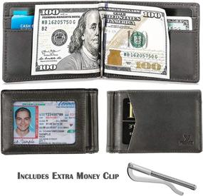 img 1 attached to YBONNE Genuine Leather Blocking Minimalist Men's Accessories in Wallets, Card Cases & Money Organizers