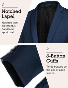 img 1 attached to Men'S Blazer: COOFANDY Sport Coat Casual One Button Business Suit Jacket