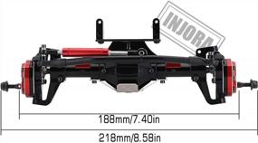 img 2 attached to INJORA RC Axle Metal Front And Rear Portal Axle With Protector For 1:10 RC Crawler Car Axial SCX10 & SCX10 II 90046 90047 Upgrade Parts(Black)