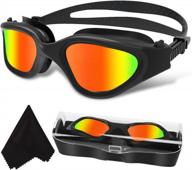 swim goggles with polarized lenses, anti-fog coating, uv protection, no leakage and clear vision for adult men, women, and teenagers by win.max logo