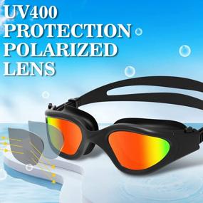 img 3 attached to Swim Goggles With Polarized Lenses, Anti-Fog Coating, UV Protection, No Leakage And Clear Vision For Adult Men, Women, And Teenagers By WIN.MAX