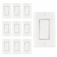 upgrade your home or business with abbotech's decorative single pole light switches - 10 pack with wall plates included logo
