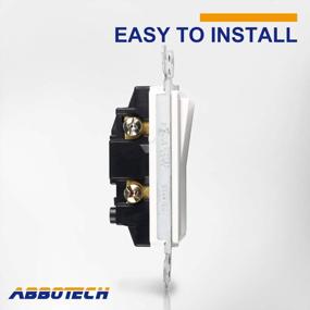 img 1 attached to Upgrade Your Home Or Business With AbboTech'S Decorative Single Pole Light Switches - 10 Pack With Wall Plates Included
