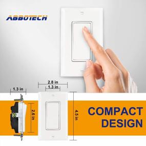 img 2 attached to Upgrade Your Home Or Business With AbboTech'S Decorative Single Pole Light Switches - 10 Pack With Wall Plates Included