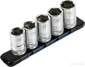 img 4 attached to Ares 60069-1/2-Inch Drive Blue 6-Inch Socket Organizer - Aluminum Rail| Store up to 5 Sockets, Keep Your Toolbox Organized