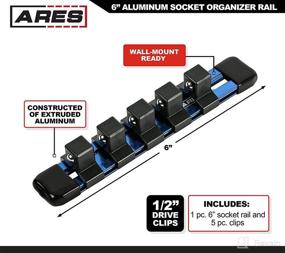 img 3 attached to Ares 60069-1/2-Inch Drive Blue 6-Inch Socket Organizer - Aluminum Rail| Store up to 5 Sockets, Keep Your Toolbox Organized