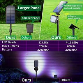 img 1 attached to Bring Your Garden To Life With JSOT Color Changing Solar Spotlights - Perfect For Christmas And Year-Round Landscape Lighting