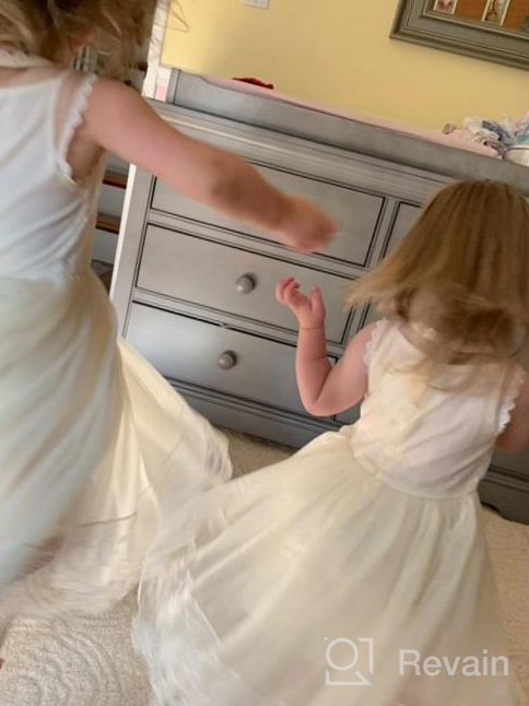 img 1 attached to Ivory Lace Vintage 👧 Flower Girl Dress by Bow Dream review by Mark Raj