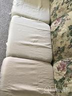 img 1 attached to Protect Your Sofa In Style With Non-Slip Linen Cushion Covers: Perfect For Chair, Bench, Settee, And Loveseat - Black (1 Piece) review by Todd Saunders