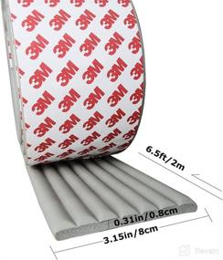 img 3 attached to 👶 Gray Makibi Baby Proofing Edge Guards & Protectors for Furniture, Tables, Desks - 6.5ft/2m Baby Safety Foam Bumpers with 3M Pre-Taped