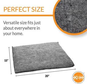 img 3 attached to 🐱 K&amp;H Pet Products Amazin' Kitty Pad Gray: 1 Pack, 20&#34; x 15&#34; | Traps Cat Hair and Dander Effectively!