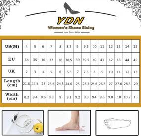 img 1 attached to YDN Women Trendy Metallic Spiral Heels Slip On Sandals Slingback Elastic Pumps Pointed Toe Patent Glitter Party Shoes Size 4-15 US