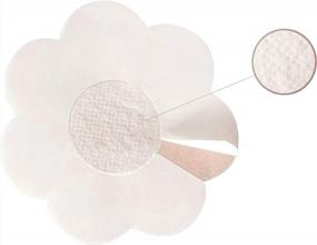 img 3 attached to 6-Pair Disposable Breast Pasties Nippleless Fabric Petal Adhesive Braless Nipple Covers For Women - Suremate