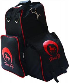 img 4 attached to LEIPUPA Equestrian Horse Riding Boots Helmet Backpack - Portable & Wear-Resistant