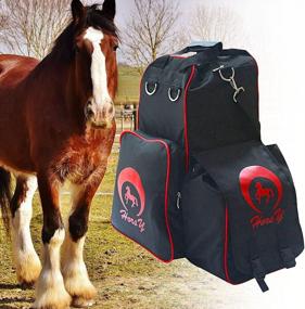 img 3 attached to LEIPUPA Equestrian Horse Riding Boots Helmet Backpack - Portable & Wear-Resistant