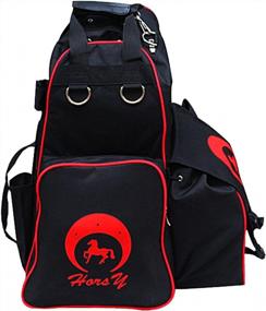 img 1 attached to LEIPUPA Equestrian Horse Riding Boots Helmet Backpack - Portable & Wear-Resistant