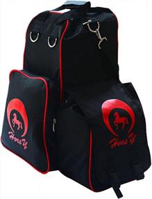 img 2 attached to LEIPUPA Equestrian Horse Riding Boots Helmet Backpack - Portable & Wear-Resistant