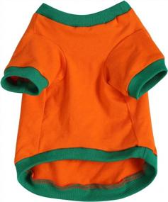 img 2 attached to Orange Pumpkin Pet Costume T-Shirt For Small Dogs And Cats - Perfect For Halloween (Medium Size: 5.5Lb-8.8Lb)