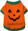 orange pumpkin pet costume t-shirt for small dogs and cats - perfect for halloween (medium size: 5.5lb-8.8lb) logo