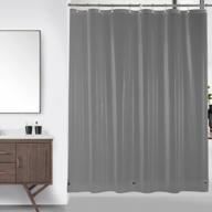 waterproof frosted shower curtain liner - lightweight peva plastic liner with magnets | dark grey, 72"x72"| ideal shower curtains for bathroom logo