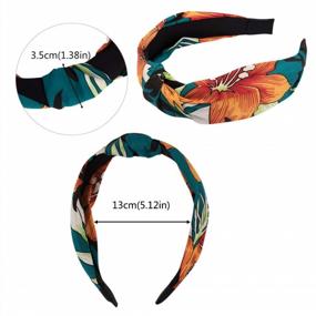 img 3 attached to Женская повязка на голову с перекрестным узлом, аксессуары для волос - 12 упаковок, широкие повязки на голову с бантом и тюрбаном, 12 цветов.