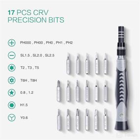 img 3 attached to 🔧 ORIA Precision Screwdriver Set - 25-in-1 Mini Magnetic Screwdriver Set with Case, Upgraded Version - Precision Screwdriver Set with 17 Bits, Non-slip Handle, Extension Rod, Tweezers, Sucker, Crowbar