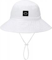 adorable smile face baby sun hat with upf 50+ sun protection - perfect beach bucket hat for baby girls and boys - adjustable cap logo