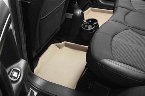 img 2 attached to 3D MAXpider Second Row Custom Fit All-Weather Floor Mat For Select Volvo XC90 Models - Kagu Rubber (Tan)