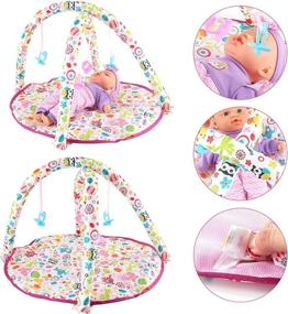 img 2 attached to Complete Baby Doll Stroller Set With Feeding Toys, Play Mat, Travel Cot, Carrier, And Bag For Kids Role Play - DeAO