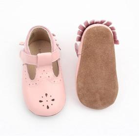 img 1 attached to 👧 Liv Leo Moccasins: Sparkling Leather Girls' Shoes – Flats