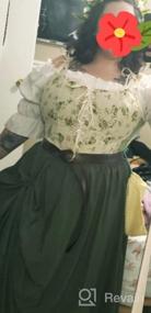 img 7 attached to Women'S Victorian Steampunk Pirate Shirt - Off Shoulder Smocked Blouse Tops For Renaissance Style