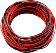 универсальный соединительный провод из бескислородной меди красного и черного цвета калибра 22 для автомобильной и лодочной проводки — длина 70 футов идеально подходит для проводки светодиодной ленты логотип