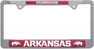 elektroplate arkansas razorbacks license plate frame logo