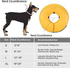 img 2 attached to 🐶 MUKSIRON Inflatable Dog Cone Collar - Soft Adjustable Recovery Collar for Dogs and Cats Post-Surgery, Effective Altern