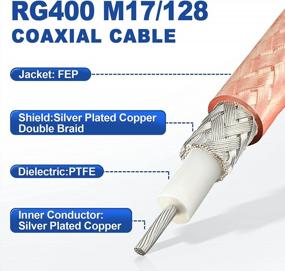 img 1 attached to Eightwood RG400 M17/128 RF Coaxial Cable Double Shield Coax Extension 10 Feet