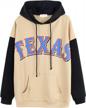 oversized color-block hoodie sweatshirts with graphics and pockets for women by pesion logo
