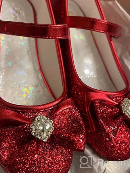 img 1 attached to Furdeour Sparkling 👠 Wedding Princess Bridesmaid Girls' Shoes review by Dwayne Meurer