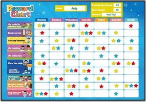img 4 attached to Magnetic Chore Chart For Kids - 80+ Chores, Track Up To 3 Toddlers’ Home Or Classroom Learning, Potty Training, And Behavioural Routine With Daily Star Chart And Reward System