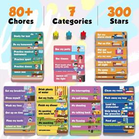 img 3 attached to Magnetic Chore Chart For Kids - 80+ Chores, Track Up To 3 Toddlers’ Home Or Classroom Learning, Potty Training, And Behavioural Routine With Daily Star Chart And Reward System