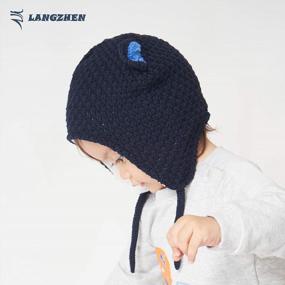 img 1 attached to Warm Knit Earflap Hat For Toddler Boys - Fleece Lined Winter Cap With Cute Ears - Navy Blue - Sizes M (48-50CM/18.9"-19.69") - Ideal For Infants And Kids