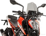 puig naked new generation screen for ktm 125/390 duke 2017-2020 in light smoke color логотип