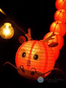 img 3 attached to Bring Luck And Festivity With 12Ft Expandable Chinese New Year Red Dragon Paper Lantern String Light Combo Kit From Paperlanternstore.Com