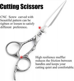 img 1 attached to Professional Hair Cutting Scissors - 6.0” Razor Edge Barber Shears For Men And Women - Premium Hair Scissors For Salon And Home Use - Hair Cutting Shears With Superior Precision